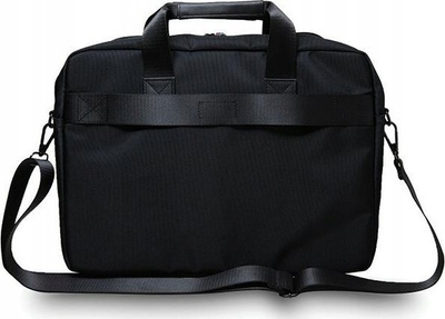 Çantë laptopi BMW BMCB15COMSCAKR, 16", najlon dhe lëkurë ekologjike, e zezë me vija të kuqe