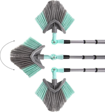 Fshesë teleskopike Orion Broom Triangular, koka trekëndëshe, bisht deri 375 cm, e bardhë