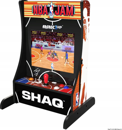 Kabinet lojërash Arcade1Up NBA Jam Partycade, i vogël, për mur edhe tavolinë, shumëngjyrësh