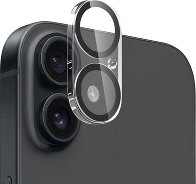 Xham mbrojtës për kamerë Crong Lens Shield, për iPhone 16 dhe 16 Plus, transparent