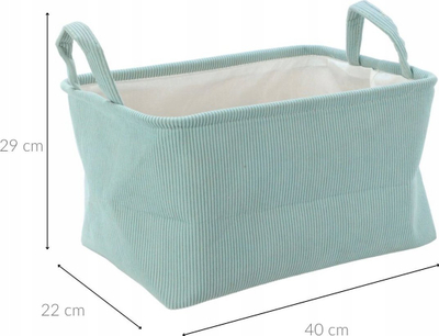 Shportë për sistemim Home Styling Collection, poliester, 40 x 29 x 22 cm, blu e hapur
