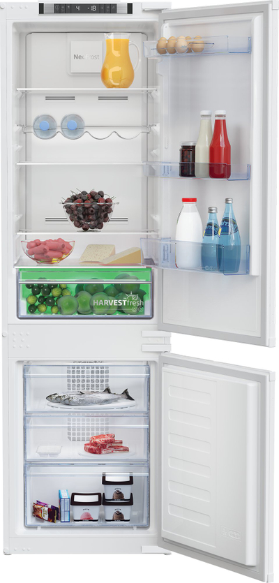 Frigorifer inkaso i kombinuar Beko BCNA275E41SN, 275L, No Frost, klasa E, i bardhë
