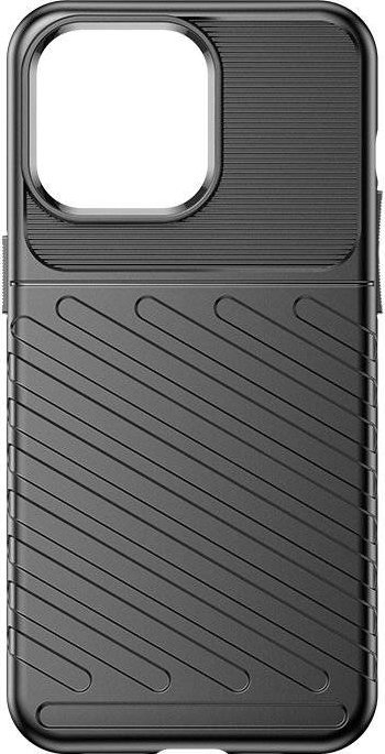 Mbrojtëse telefoni Thunder Case Armored, për iPhone 15 Pro Max, TPU, e zezë