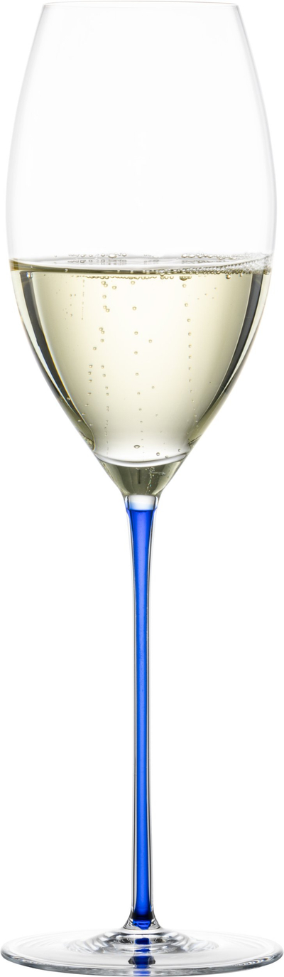 Gotë vere e bardhë Enoteca Colors Limited Edition, punim dore, kërcell blu, transparente