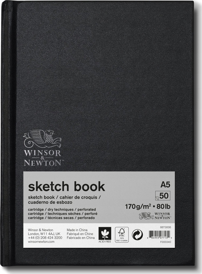 Bllok vizatimi Winsor & Newton Heavyweight me kapak të fortë, 170gsm, 48 fletë, i bardhë