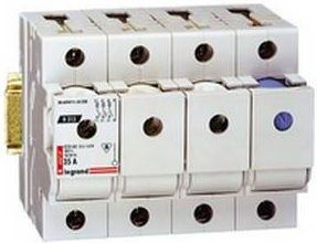 Ndërprerës sigurie Legrand R323, 3P+N, 25A D02, gri