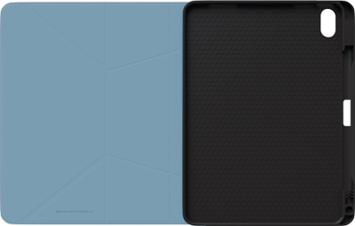 Këllëf folio për iPad JCPal SlimFlex, 10.9" 10th gen dhe 11" A16 11th gen, mbajtës për Pencil, kafe kaki dhe blu