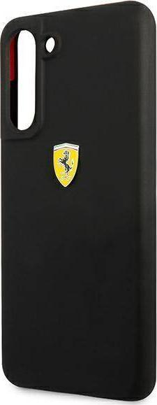 Mbrojtëse telefoni Ferrari prej silikoni, për Samsung Galaxy S21 FE, me prekje të butë, e zezë