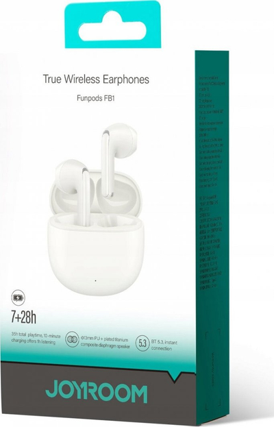 Безжични слушалки Joyroom JR-FB1, TWS во уво, Bluetooth 5.3, беж