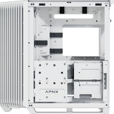 Kasë kompjuteri Apnx APCM VI01003.21, Mid Tower, panel i përparmë ABS, e bardhë