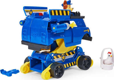 Lodër makinë policie Paw Patrol Chase Rise and Rescue, set me figura, që shndërrohet, blu