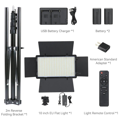 Set dritash LED MJ Panel Pro 600, 3200K-6500K