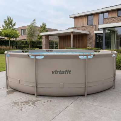 Pishinë kopshti VirtuFit Round Pool, 366 cm, me pompë filtri, bezhë