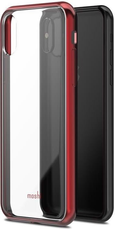 Mbrojtëse telefoni Moshi Vitros për iPhone X, plastike, transparente, e kuqe