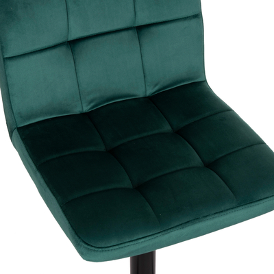 Stol bar HM DIANA HM202.43, rrotullues, kadife, jeshile cypress