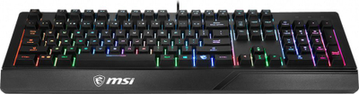 Tastierë gaming MSI Vigor GK20, me drita RGB, anti ghosting, e zezë