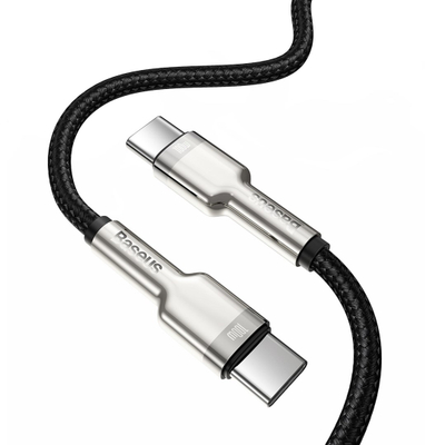 Kabllo Baseus, USB C / USB C, 1 m, e zezë