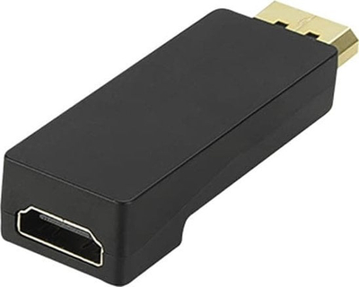 Адаптер HDMI во Порт за екрани, видео аудио конвертер, црн