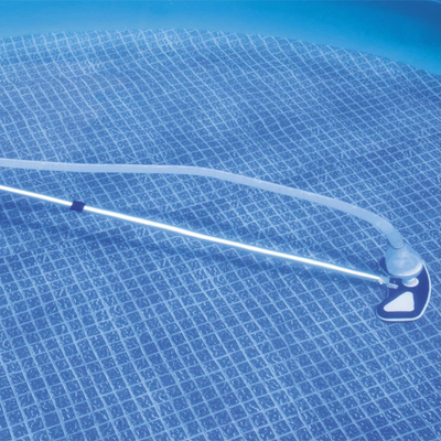 Set pastrimi pishine Bestway Flowclear AquaClean, shufër teleskopike 2.8 m, tub thithës me qese, blu e bardhë