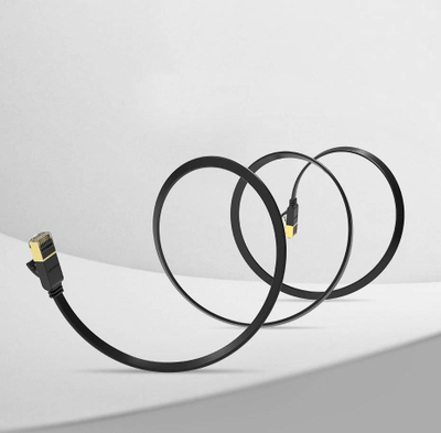 Kabllo rrjeti Ugreen Ethernet RJ45 Cat 7 STP, 10 m, e zezë