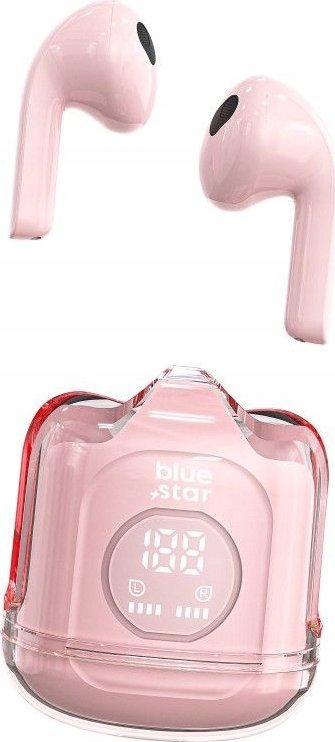 Kufje pa tela Blue Star Fi22, Bluetooth 5.3, TWS me ekran dixhital, rozë