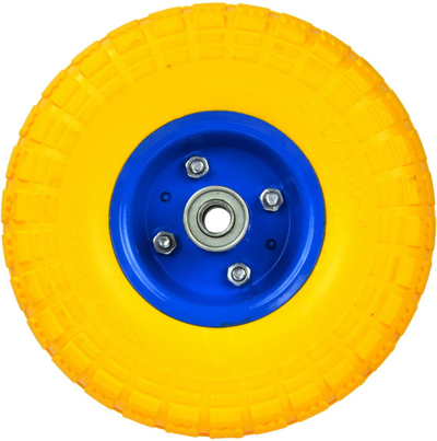 Гумено тркало за количка GEKO 260x75mm, оска 16mm, црно