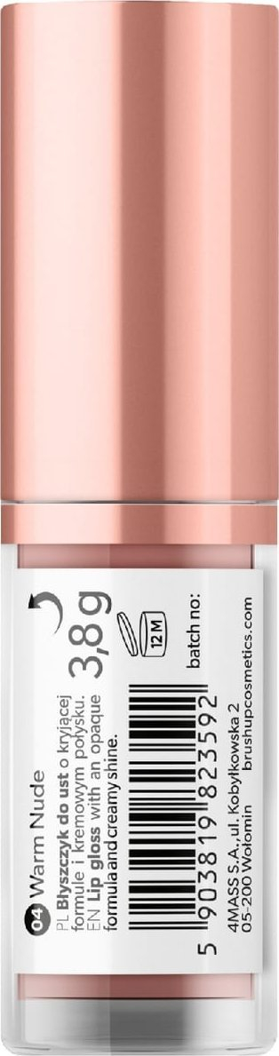 Gloss për buzë Brush Up by Maxineczka, 04 Warm Nude, nude e ngrohtë