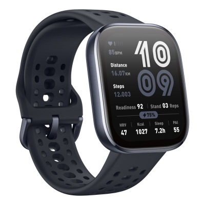 Ora inteligjente Amazfit Bip 6, GPS, Bluetooth, e zezë