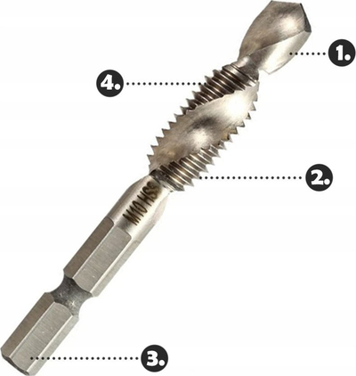 Set tapa shpimi SilverTools S11533, HSS, M3 M10, 6 copë