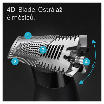 Trimmer për mjekër Braun Series X XT5100, pa kabllo, i zi gri