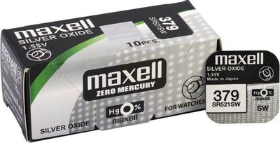 Bateri ore Maxell SR521SW 379, Silver Oxide, 1.55V