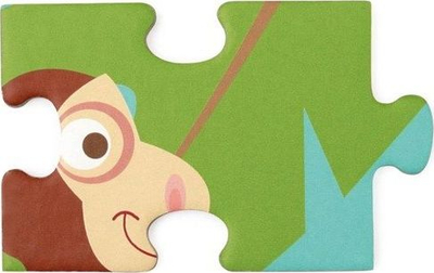 Puzzle xhungël Scratch, ilustrim shumëngjyrësh, arsimor për fëmijë