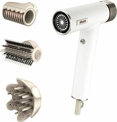 Фен за коса Shark SpeedStyle HD334EU, 1600W, за виткана коса, сива