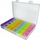 Kuti organizuese Diamond Embroidery, plastike, 28 ndarje, transparente me kapakë shumëngjyrësh