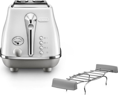 Toster DeLonghi Icona Capitals CTOC 2103.W, 900W, 2 feta, i bardhë