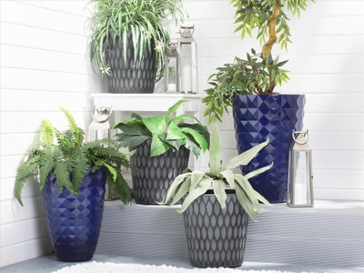 Set vazo për lule FERIZA, 42 cm, set me 2 copë, blu navy