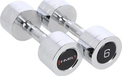Set hantellash HMS Chrome, krom, për stërvitje force