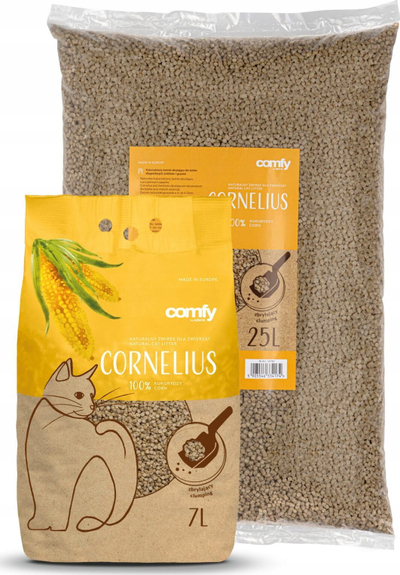 Rërë higjenike për mace Comfy Cornelius Natural, kallamishte, 25L, natyrale