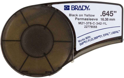 Kapsulë etiketime Brady PermaSleeve PS, 3/8" dia, për M210 M211, e verdhë