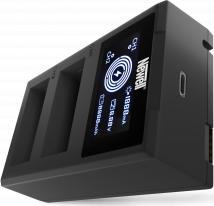 Karikues baterie Newell Dual-Channel FDL-USB-C për bateri NP-W126, me ekran LCD, i zi