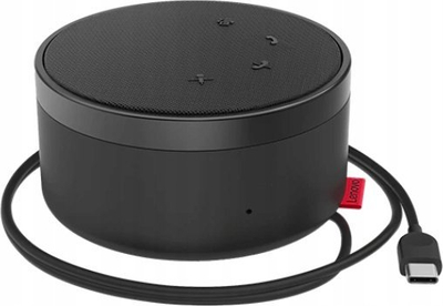 Altoparlant konferencash Lenovo Go Wired Speakerphone me kabllo, gri Storm Grey