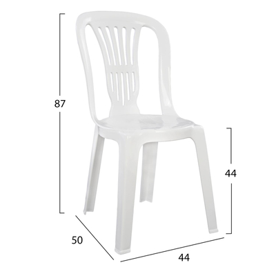 Karrige plastike Vienna 44×50×87 cm (303002010), bardhë