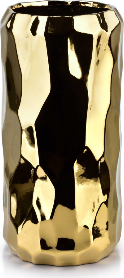 Vazë MONDEX Babette Gold, qeramike, 26 cm, ngjyrë ari