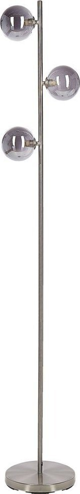 Lampë dyshemeje RAMIS Metal, 3 kupola, metalike, argjendi
