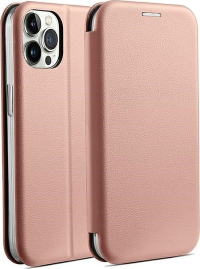 Kapak libri Beline Book Magnetic Case për iPhone 15 Pro 6.1", me magnet, rozë gold