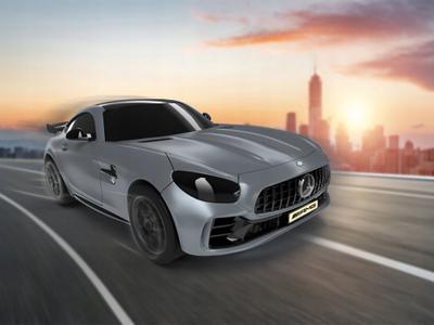 Set ndërtimi Revell Build N Race Mercedes AMG GTR, shkallë 1:43, pull back, gri