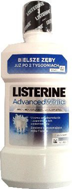 Течност за орално испирање Listerine Advanced White, 500ml, избелувачка
