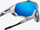 Syze sportive 100% Speedtrap, lente HiPER Blue Mirror, lente rezervë transparente, të bardha mat