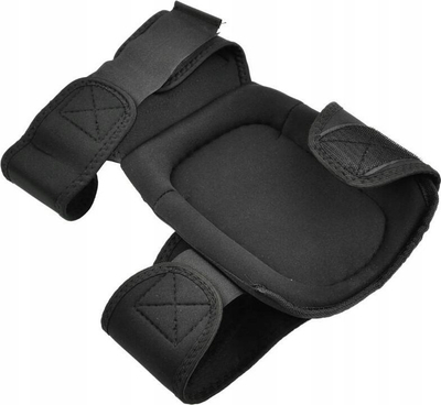 Pads mbrojtëse për gju High Gel Work, mbushje me xhel, rripa me Velcro, e zezë