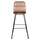 Stol bar Allegra HM5452, kornizë metalike, wicker, bezhë